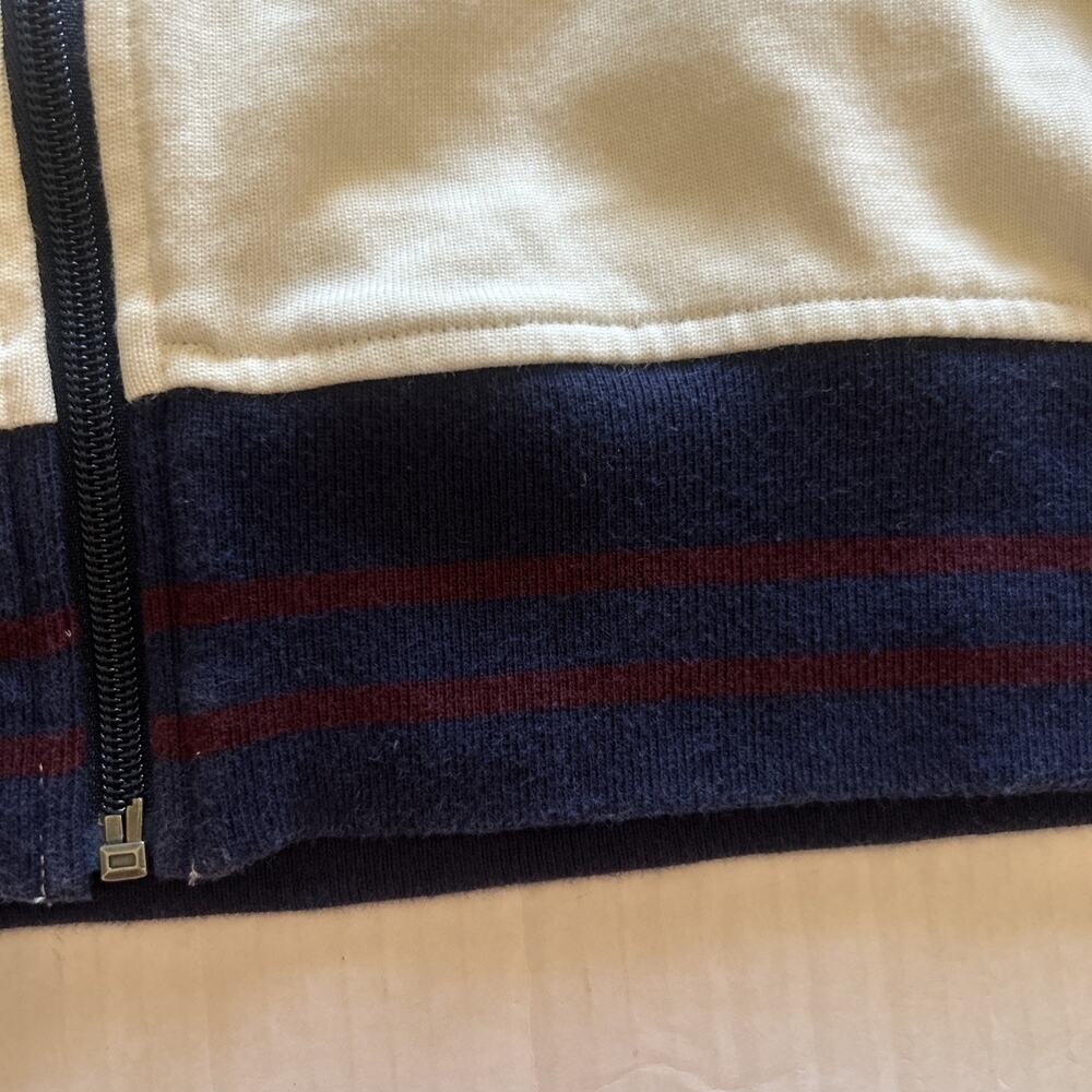 Vtg Ralph Lauren POLO full-zip LOGO White sweatshirt Contrast Trim Men’s Sz XL - Picture 4 of 13